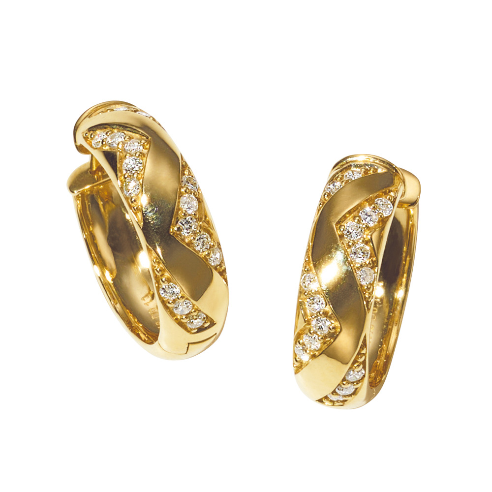 K18 0.24ctダイヤ フープ ピアス ダイヤモンド ジュエリー アクセサリー J75706