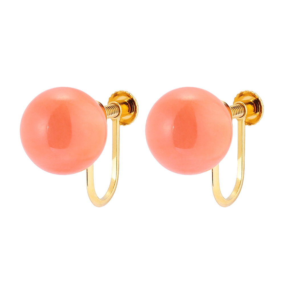 珊瑚　イヤリング　新品！ KONPEI_チェーン_ピアス・イヤリング_赤珊瑚 | Greenford