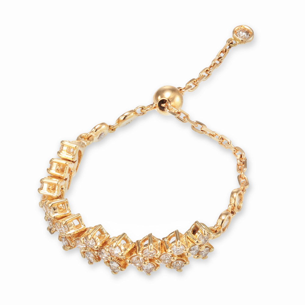 K18 0.3ctダイヤ チェーンリング ダイヤモンド ジュエリー アクセサリー J78606