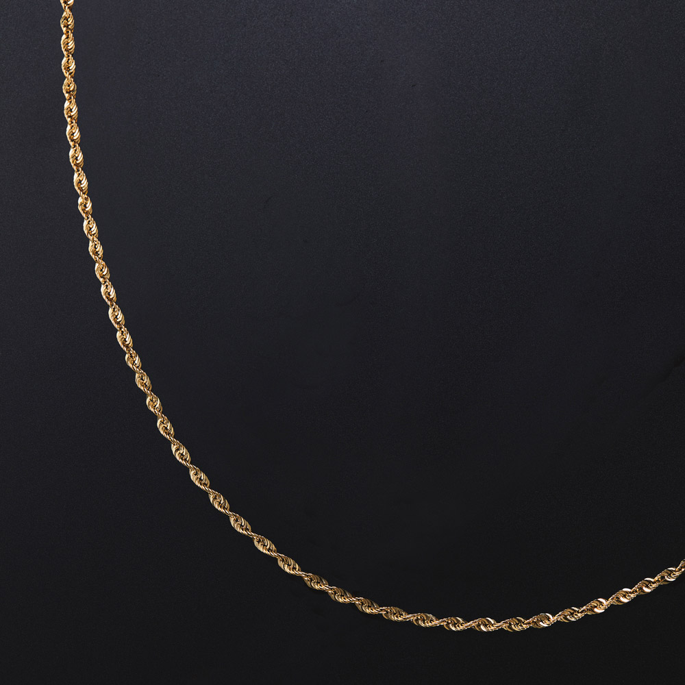 K18 中空ロープチェーンネックレス（中幅・60cm） 通販 - ディノス