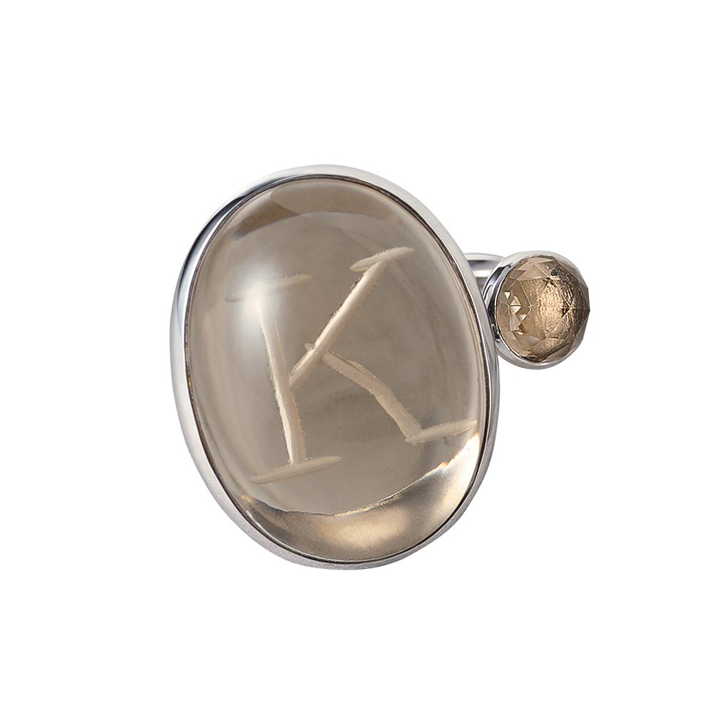 ROKUZAN/碌山 SV クオーツ イニシャル フォークリング 通販 - ディノス