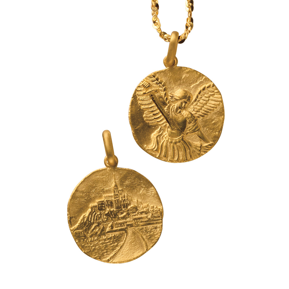 純金 モンサン・ミッシェルコイン ペンダントヘッド ペンダントトップ チャーム ジュエリー アクセサリー J79105