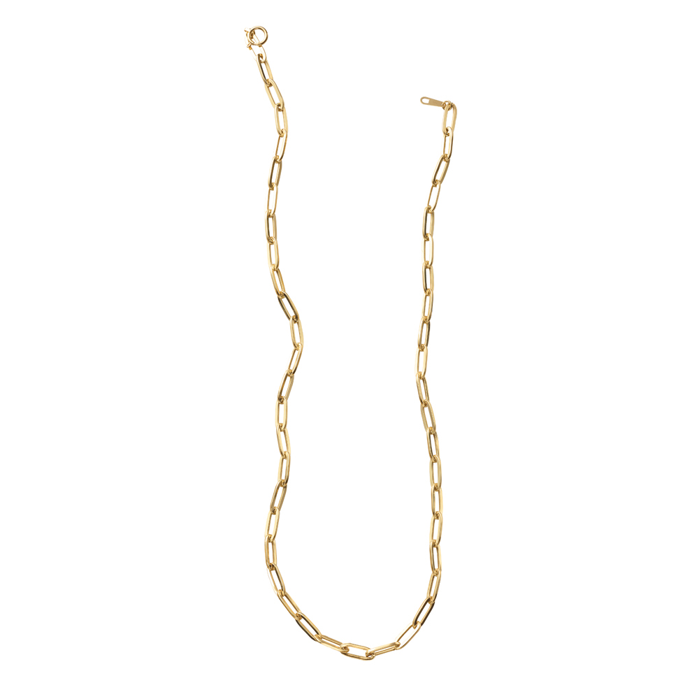 K18 クリップチェーンネックレス(太幅・50cm) ゴールド製 ジュエリー アクセサリー J79201