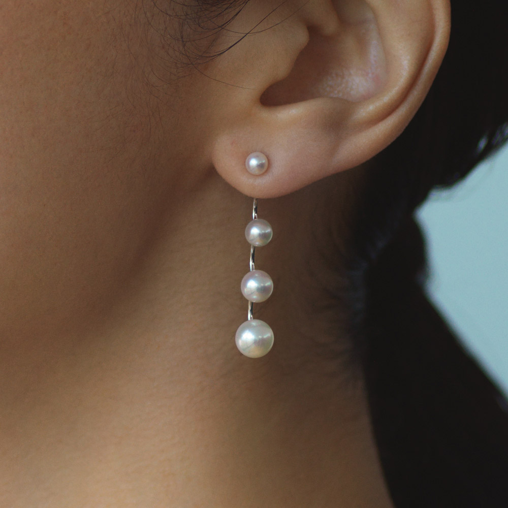 k18アコヤパール　スウィング　ピアス　　真珠 エリタージュ K18WG アコヤパール スイングピアス 通販 - ディノス