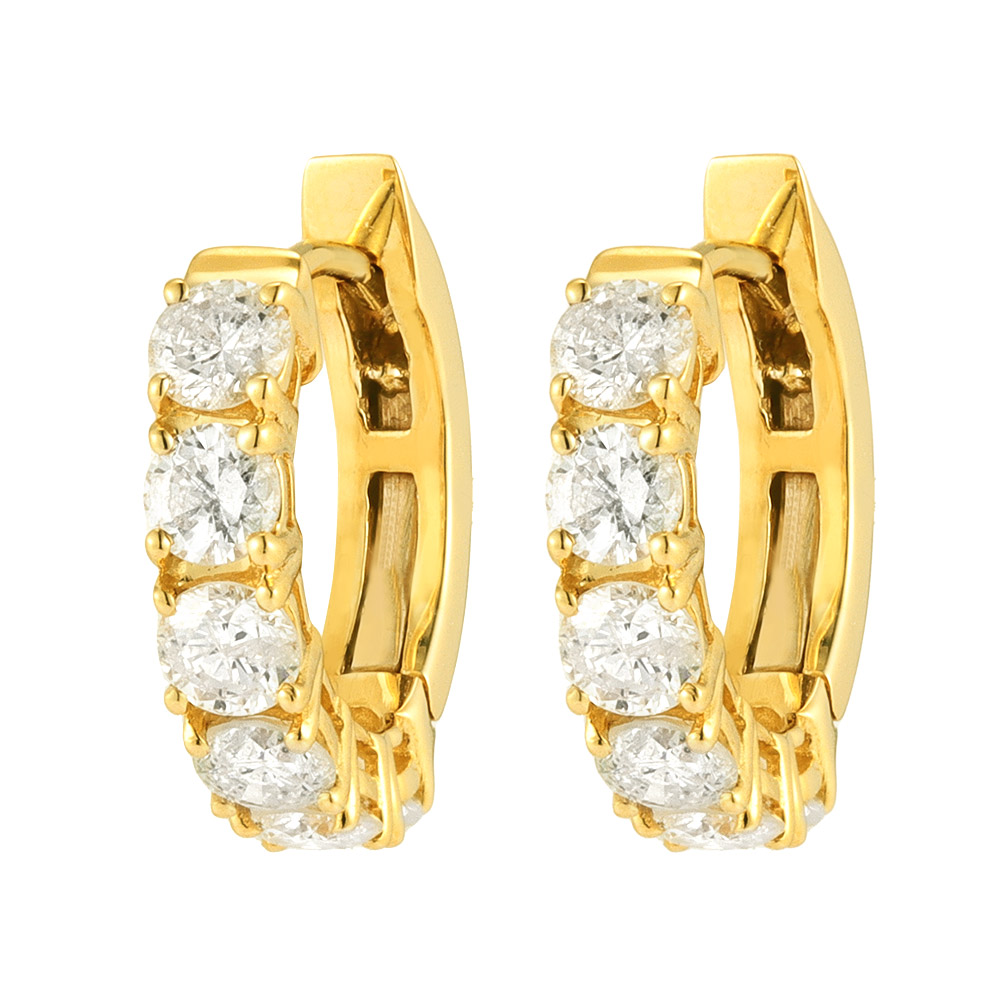 K18 1ctダイヤ プチフープ ピアス ダイヤモンド ジュエリー アクセサリー J00503