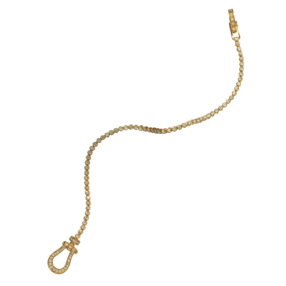 K18 1ctダイヤ 馬蹄 ブレスレット ダイヤモンド ジュエリー アクセサリー J01503