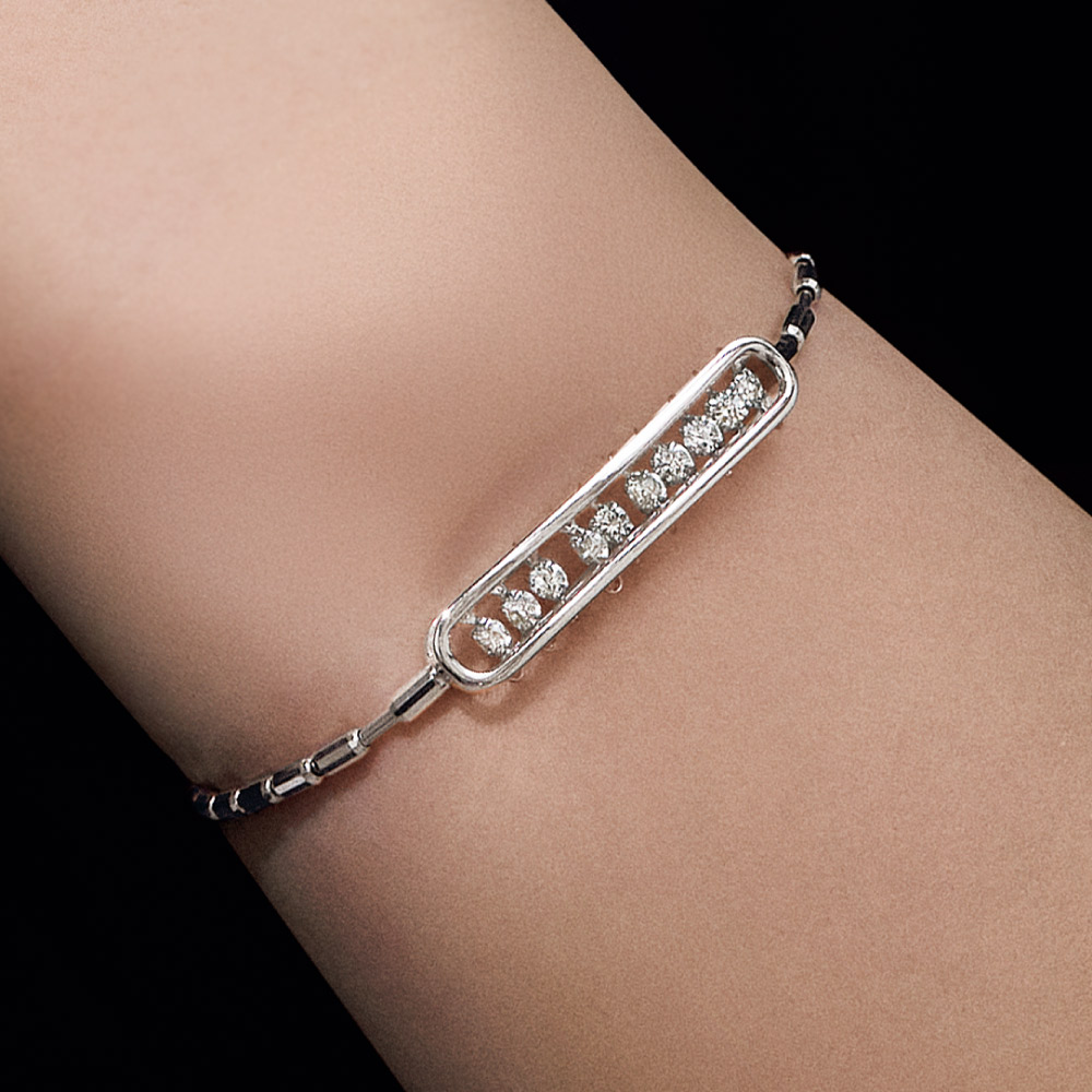 Pt 0.5ct ダンシングダイヤ ストレッチ バングル ダイヤモンド ジュエリー アクセサリー J00107