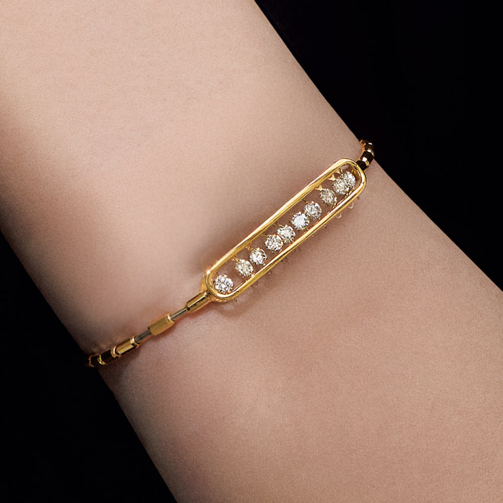 K18 0.5ct ダンシングダイヤ ストレッチ バングル ダイヤモンド ジュエリー アクセサリー J00108