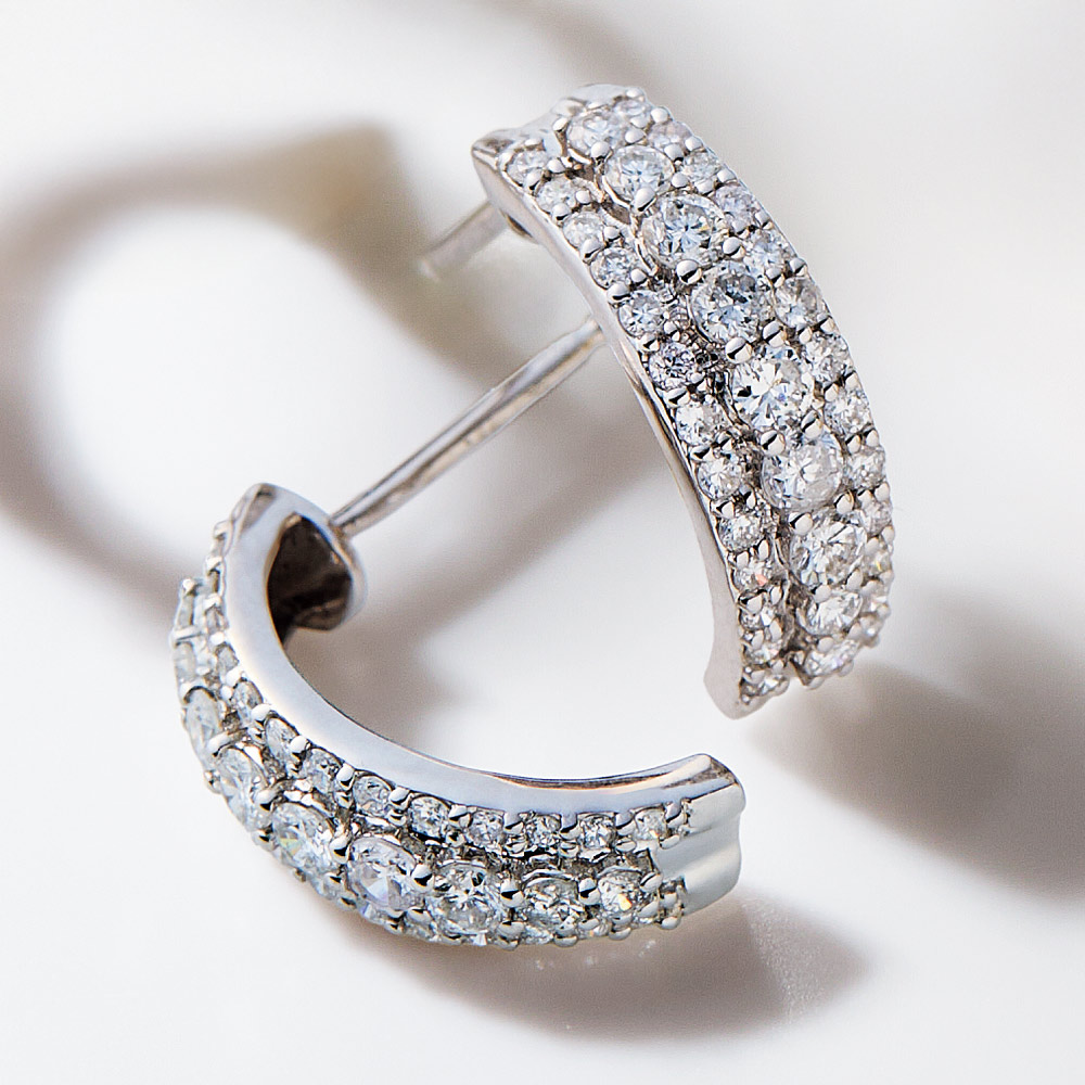 K18 0.5ctダイヤ デザイン ピアス ダイヤモンド ジュエリー アクセサリー J00504