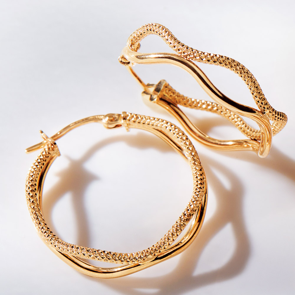 UNOAERRE/ウノアエレコラボ K9 デザイン フープピアス 通販