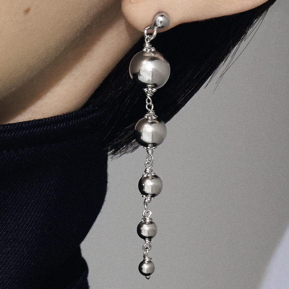entiere/アンティエーレ SV ボールデザイン ピアス シルバー製 ジュエリー アクセサリー J00511