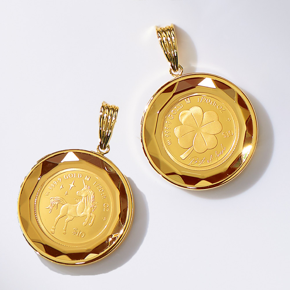 純金 1/20オンス コイン ペンダントヘッド ペンダントトップ チャーム ジュエリー アクセサリー J00601