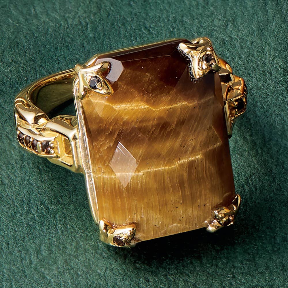 Hilary Joy Couture/ヒラリージョイ SV タイガーアイ リング シルバー製 ジュエリー アクセサリー J01007