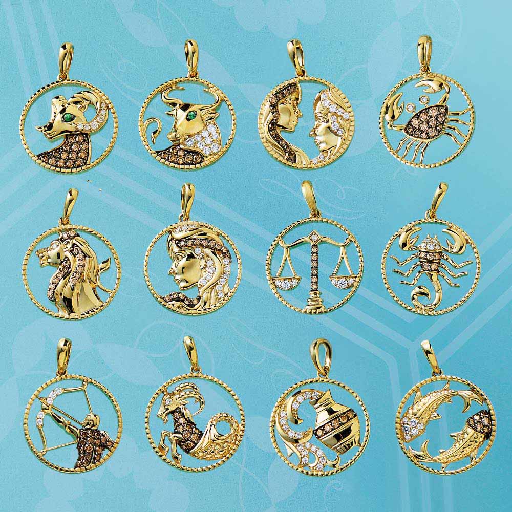 K18 ダイヤ 星座ペンダントヘッド ダイヤモンド ジュエリー アクセサリー J01201