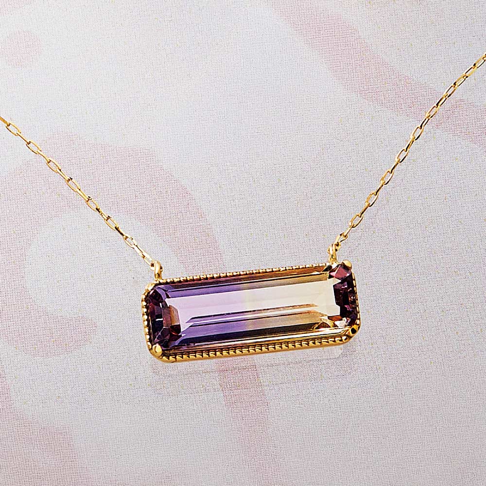 K10 アメトリン デザイン ペンダント ゴールド製 ジュエリー アクセサリー J01206