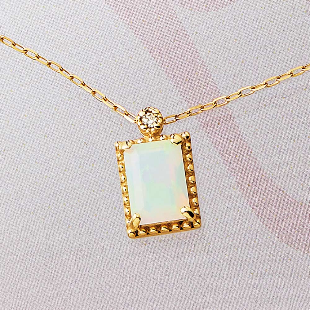 K10 オパール・ダイヤデザインペンダント 通販 - ディノス