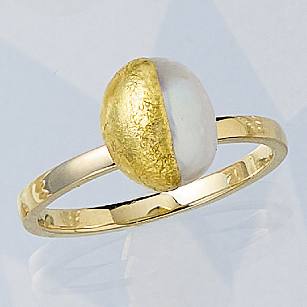 nico/ニコ K10 淡水バロックパール 金箔 リング 真珠 パール ジュエリー アクセサリー J01306