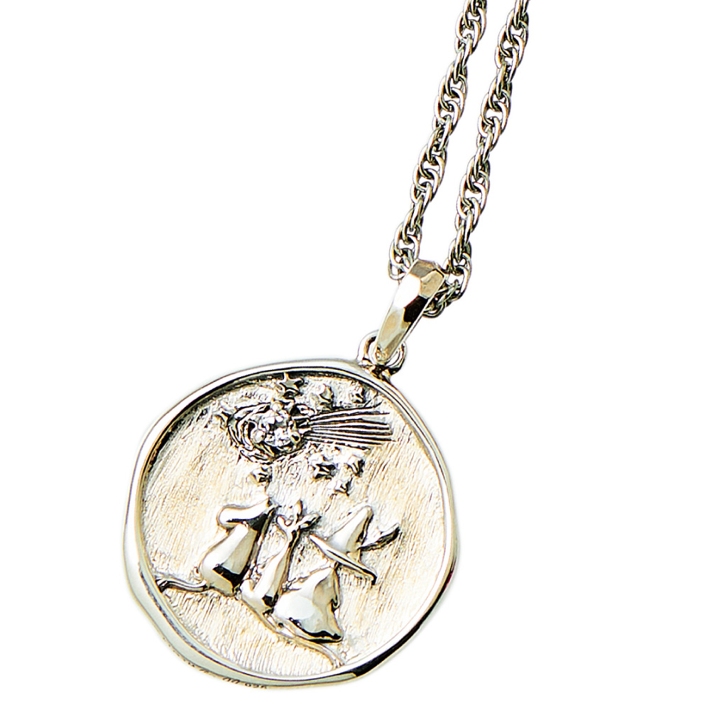 ムーミン SV 彗星とムーミン谷の仲間たち コイン ペンダント シルバー製 ジュエリー アクセサリー J01314