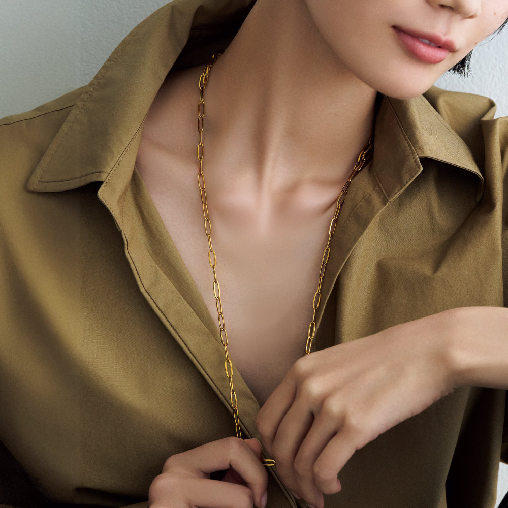 ieLS/イエルズ ステンレス クリップ ネックレス(70cm) ネックレス ペンダント ジュエリー アクセサリー J01403