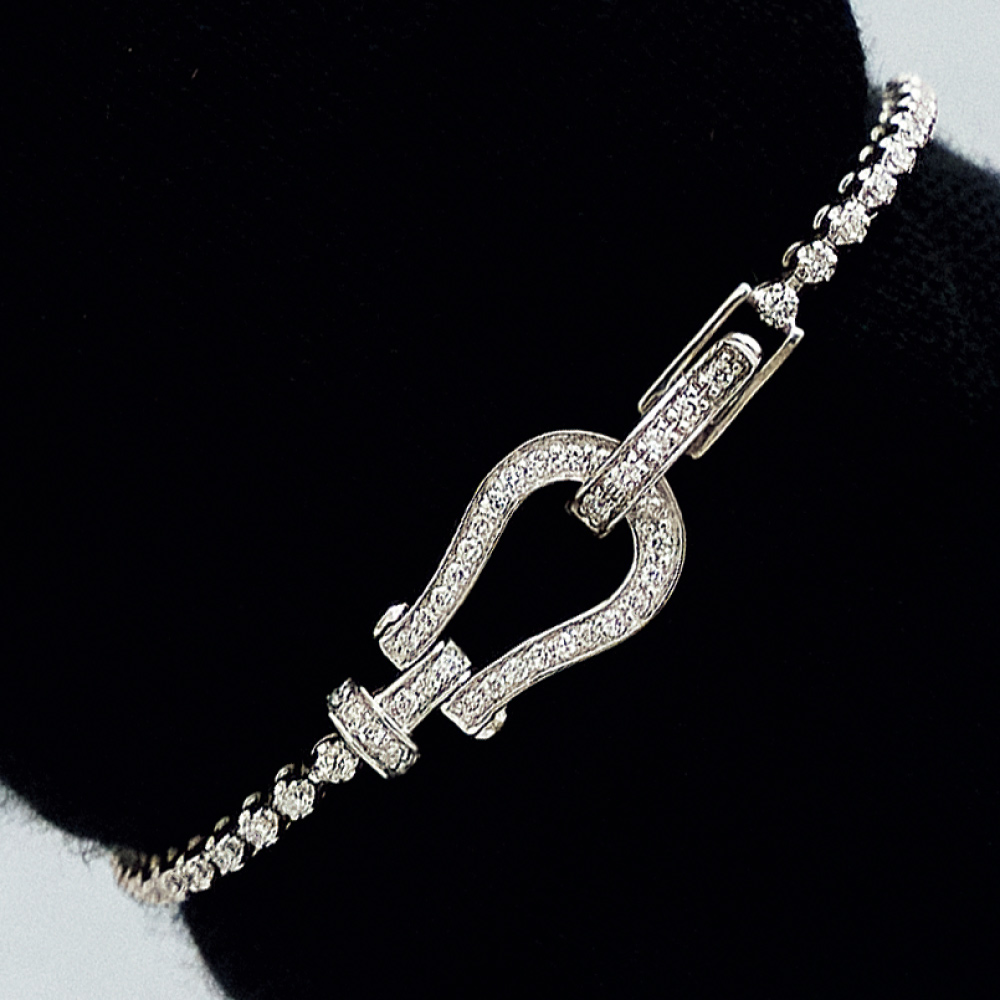 K18 1ctダイヤ 馬蹄 ブレスレット ダイヤモンド ジュエリー アクセサリー J01503