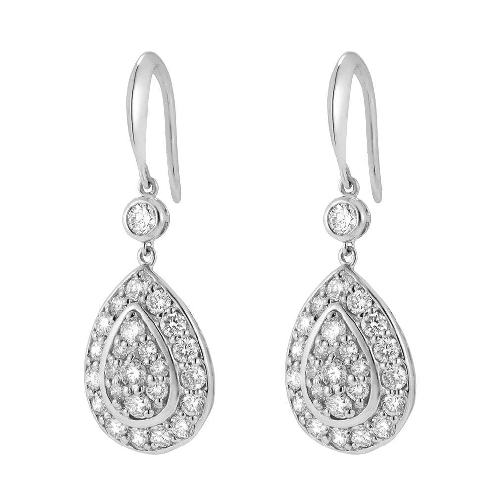 Pt 1ctダイヤ ドロップピアス ダイヤモンド ジュエリー アクセサリー J01901