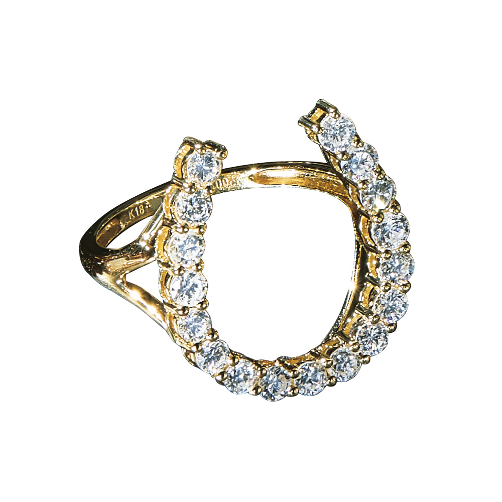 K18 1ctダイヤ 馬蹄リング ダイヤモンド ジュエリー アクセサリー J07202