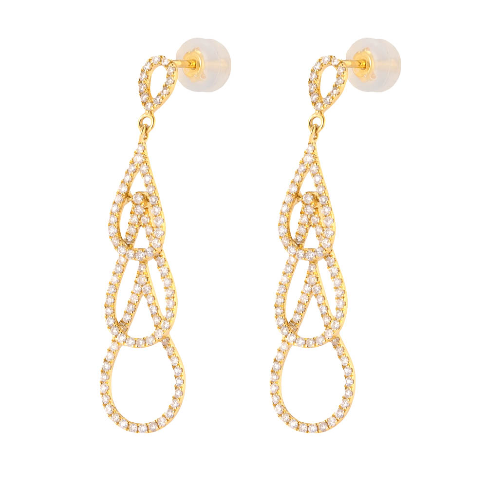 K18 0.7ctダイヤ スイングピアス ディノスANAmall店