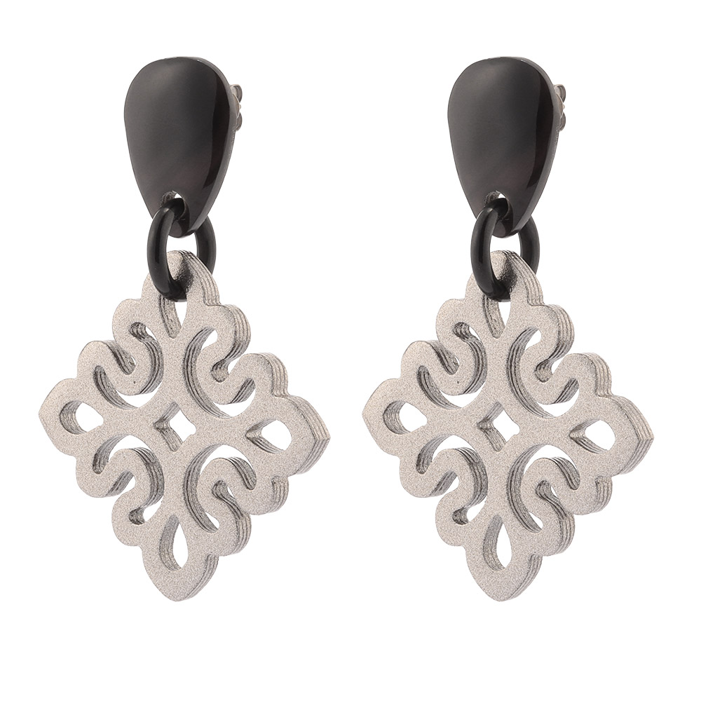 水牛 ペイント イヤリング・ピアス 水牛 べっ甲 珊瑚 ジュエリー アクセサリー J09104