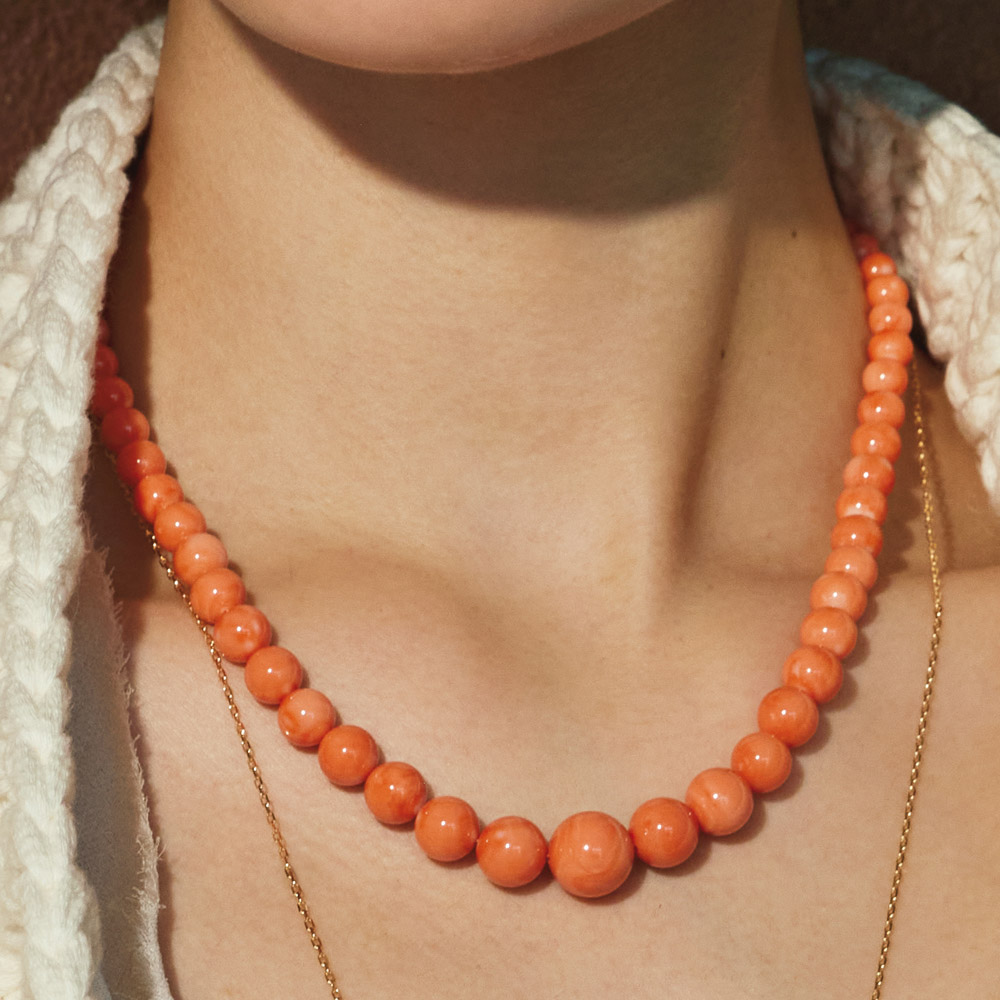 大倉珊瑚店 K14 モモイロ珊瑚 ネックレス 通販 - ディノス