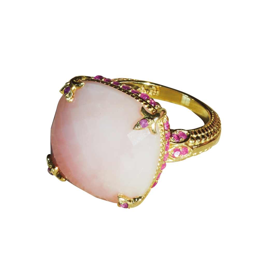 Hilary Joy Couture/ヒラリージョイ  SV ピンクオパール リング シルバー製 ジュエリー アクセサリー J08104