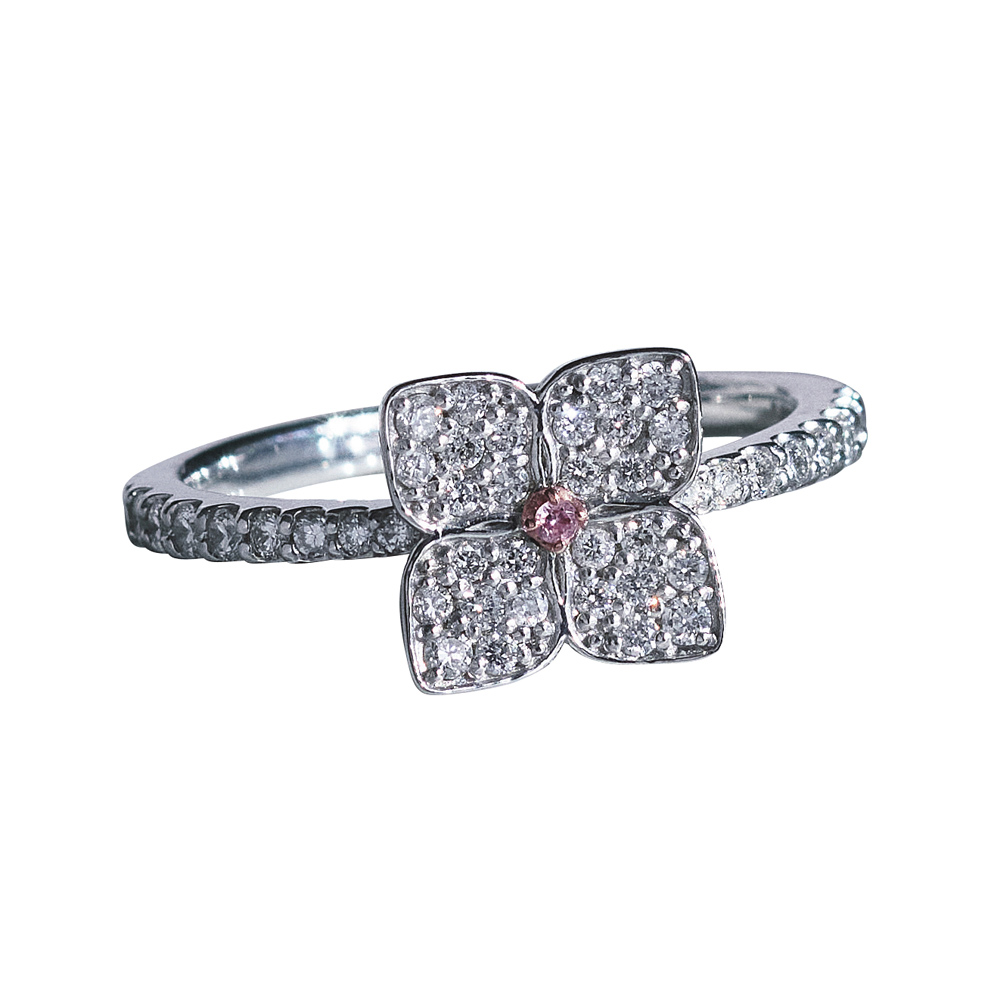 Pt ピンクダイヤ フラワーリング 通販 - ディノス