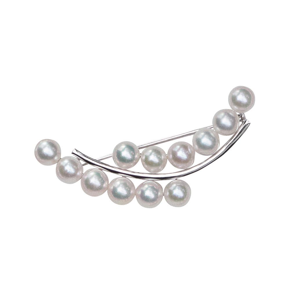 エリタージュ SV アコヤパール ラインブローチ 真珠 パール ジュエリー アクセサリー J08802