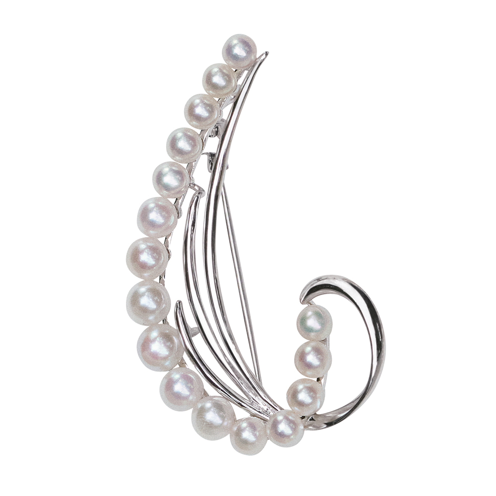 エリタージュ SV アコヤパール グラデーションブローチ シルバー製 ジュエリー アクセサリー J08803