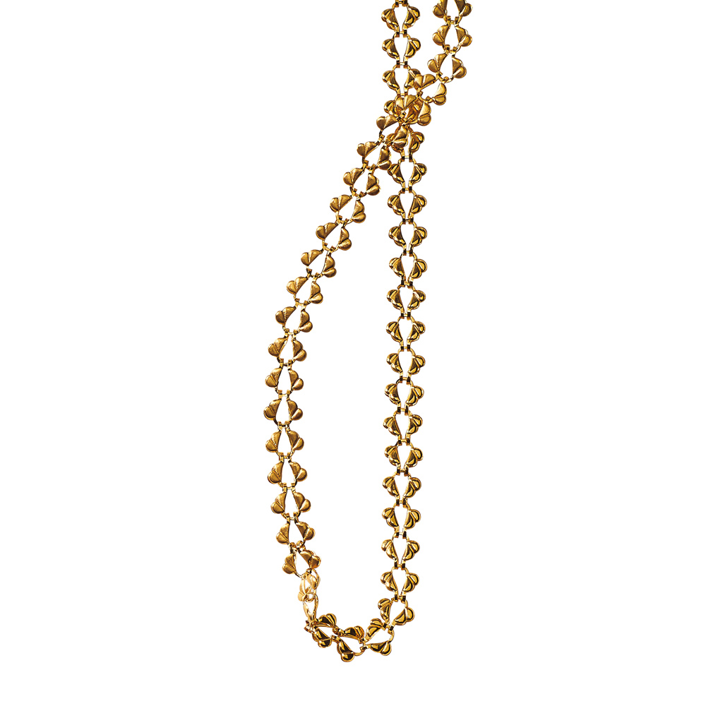 純金 リーフモチーフ リバーシブルネックレス ゴールド製 ジュエリー アクセサリー J09003