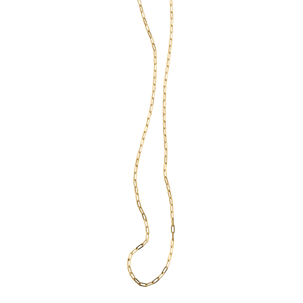 ≪45cm≫ K18 ペーパークリップ ネックレス ゴールド製 ジュエリー アクセサリー J09301