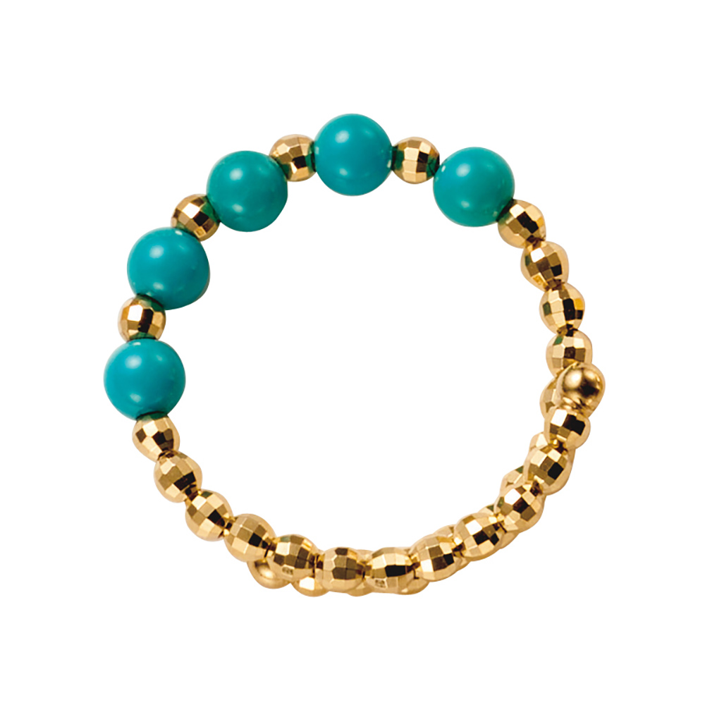 K18 ターコイズ フリーリング ターコイズ ジュエリー アクセサリー J09406