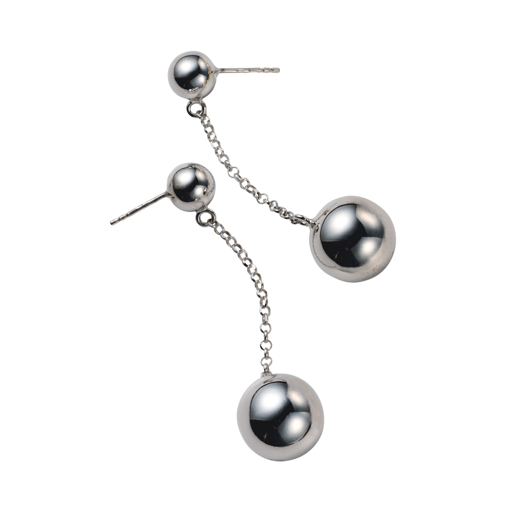 entiere/アンティエーレ SV ボールデザイン ピアス シルバー製 ジュエリー アクセサリー J09504