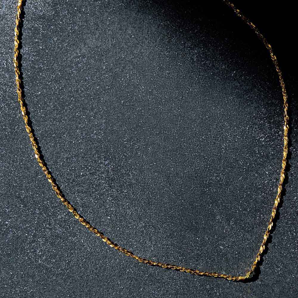 純金 スライドチェーン ネックレス （60cm） ゴールド製 ジュエリー アクセサリー J10245