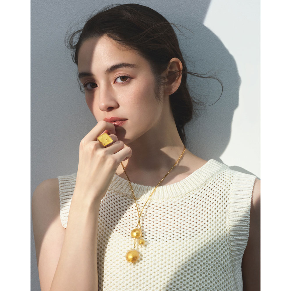 アルフィエ・グラススタジオ Y字 ロングネックレス ネックレス ペンダント ジュエリー アクセサリー J12803