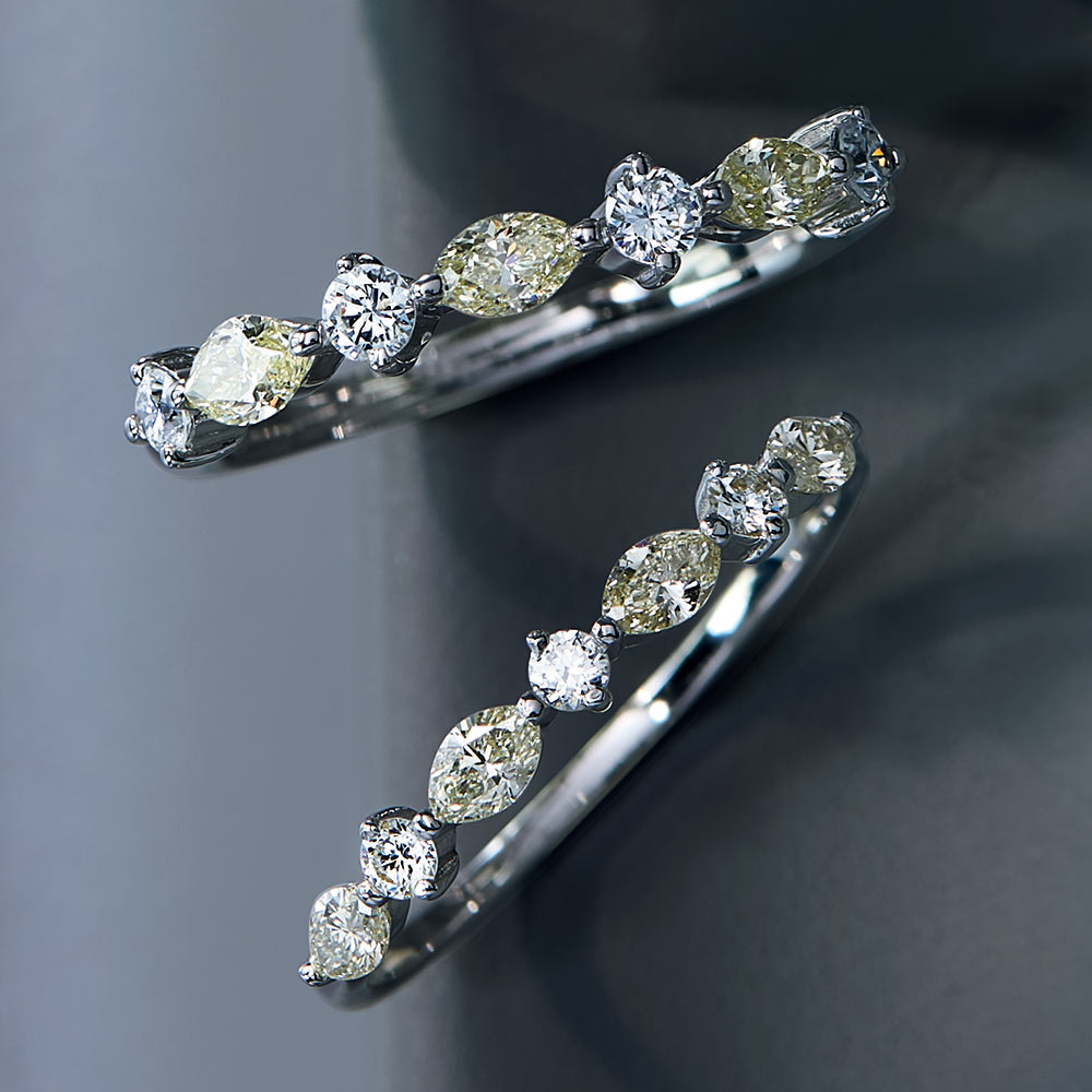 ≪0.25ct≫ K18WG マーキスダイヤ リング ダイヤモンド ジュエリー アクセサリー J12006