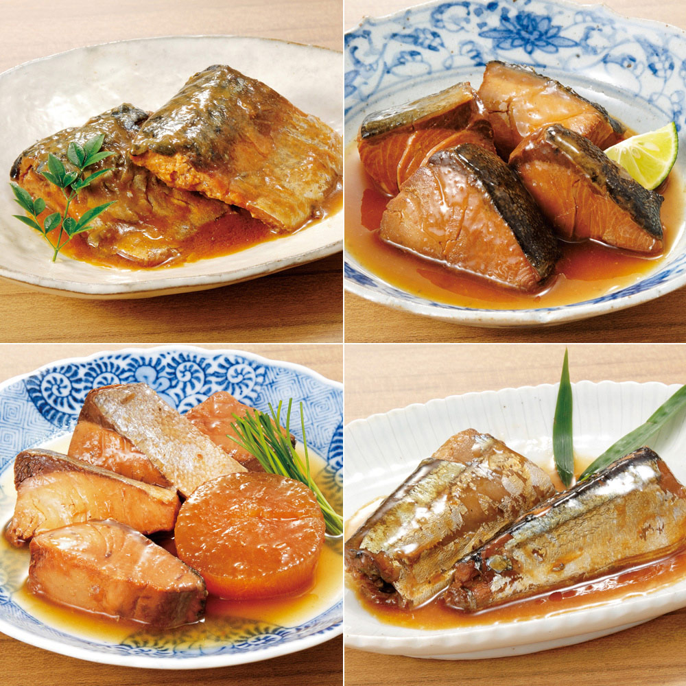国産の煮魚惣菜4種セット（計12袋）　ディノスANAmall店