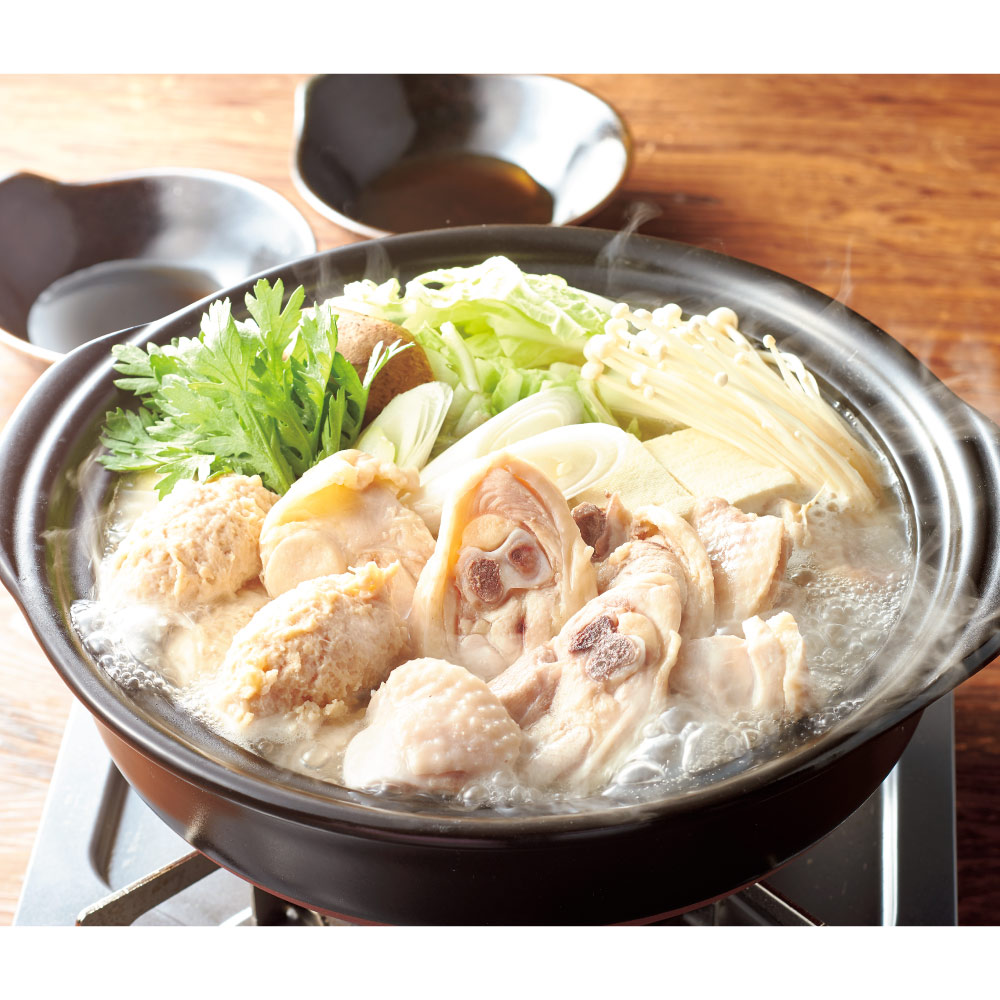 通販　博多「華味鳥」水たきセット・ちゃんぽん麺付き（３～４人前）　ディノス