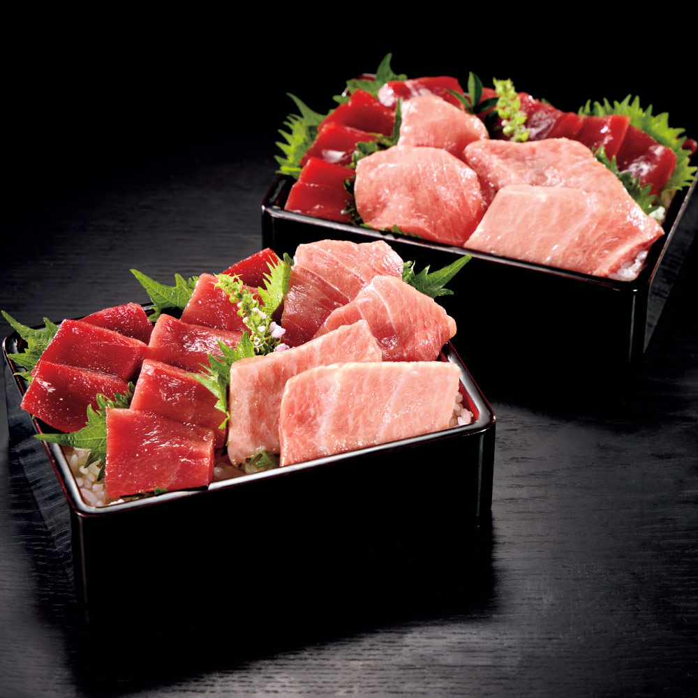 「つきじ鈴富(すずとみ)」天然本まぐろ重 2個セット【通常お届け】 魚 海産 生鮮品 海産物 FK0003