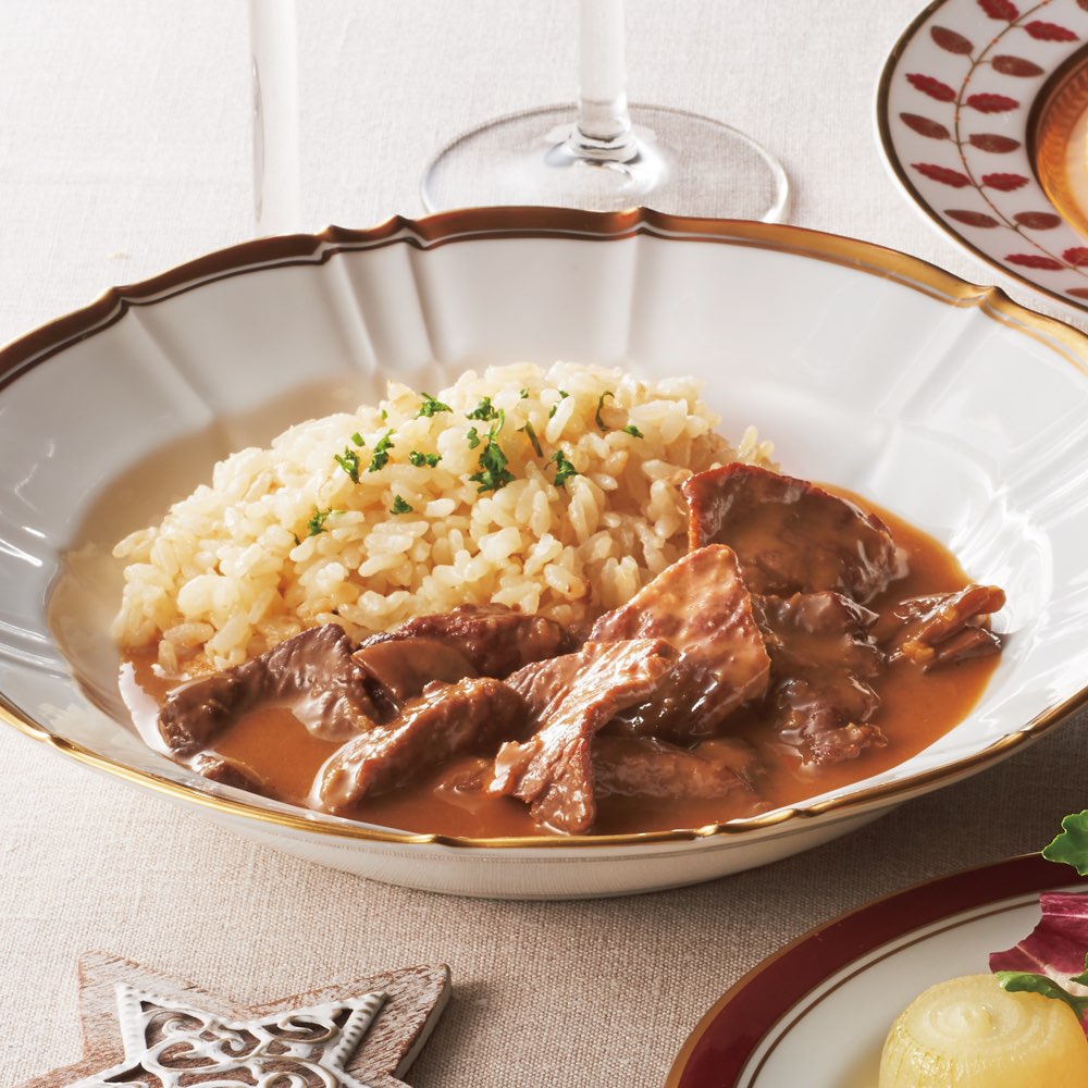 日本橋「ラペ」監修 ビーフストロガノフ 2人前 肉加工品 肉 卵 乳製品 FK0410