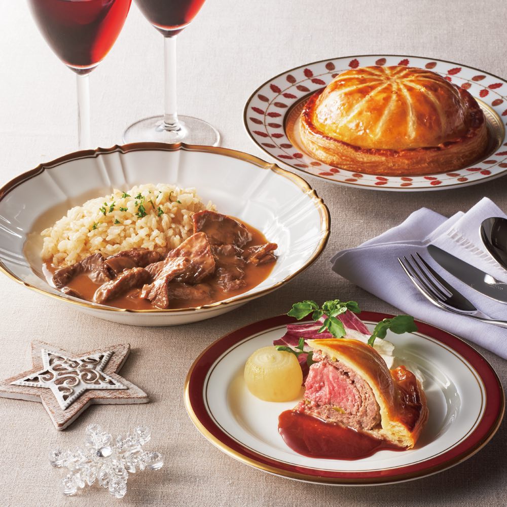 日本橋「ラペ」監修 牛肉パイ包み&ビーフストロガノフ お得なセット 2人前 【通常お届け】 肉加工品 肉 卵 乳製品 FK0411