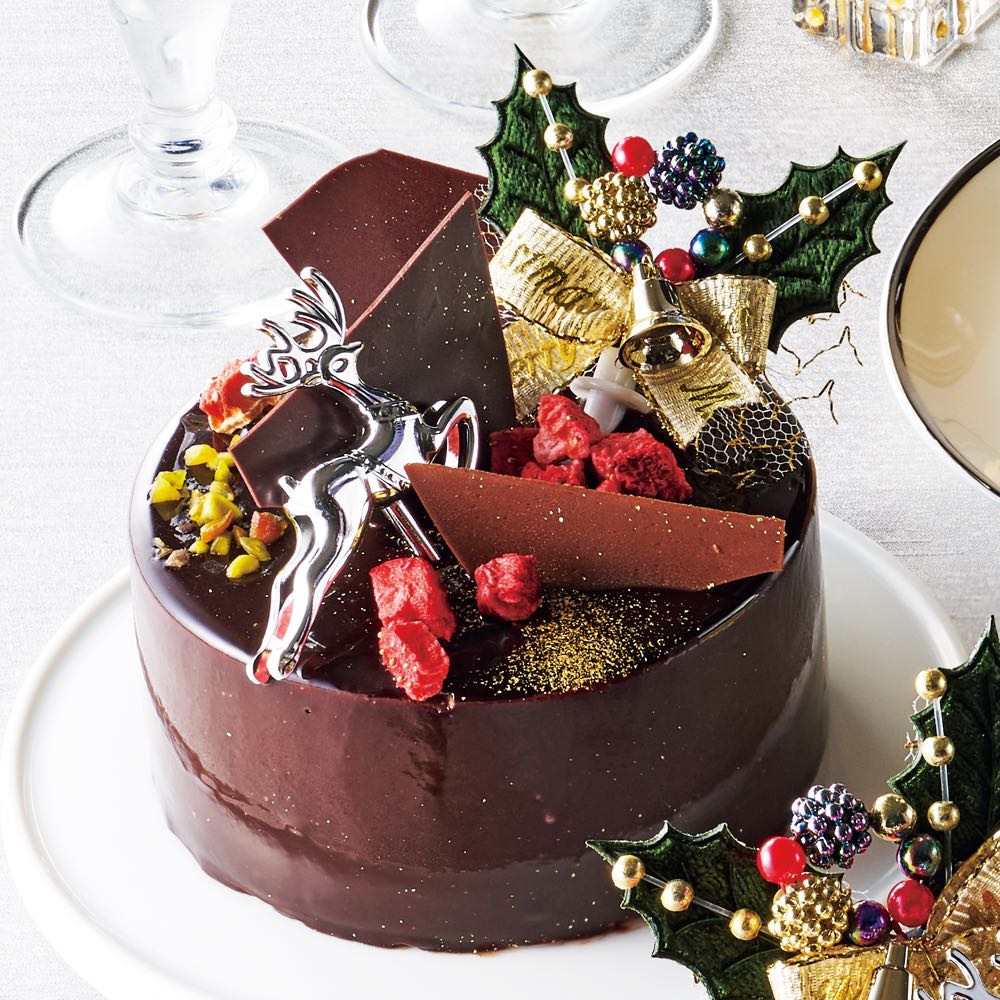 【ディノスオリジナル】 小さなクリスマスケーキ クリスマスミロワール3号 【クリスマスお届け】 洋菓子 洋スイーツ スイーツ お菓子 FK0504