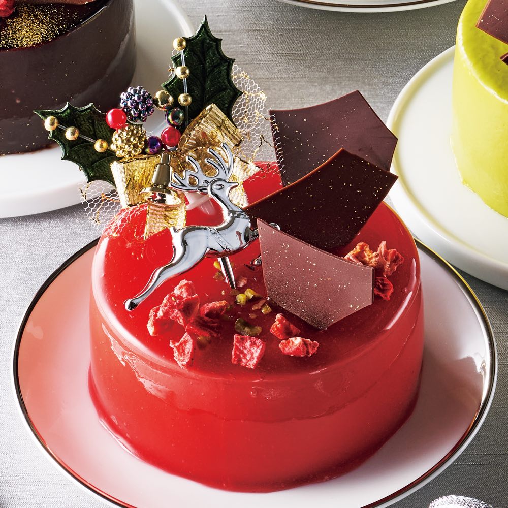 【ディノスオリジナル】 小さなクリスマスケーキ クリスマスフランボワーズ3号 【クリスマスお届け】 洋菓子 洋スイーツ スイーツ お菓子 FK0506