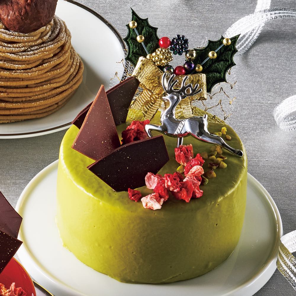 【ディノスオリジナル】 小さなクリスマスケーキ クリスマスピスターシュ3号 【クリスマスお届け】 洋菓子 洋スイーツ スイーツ お菓子 FK0507