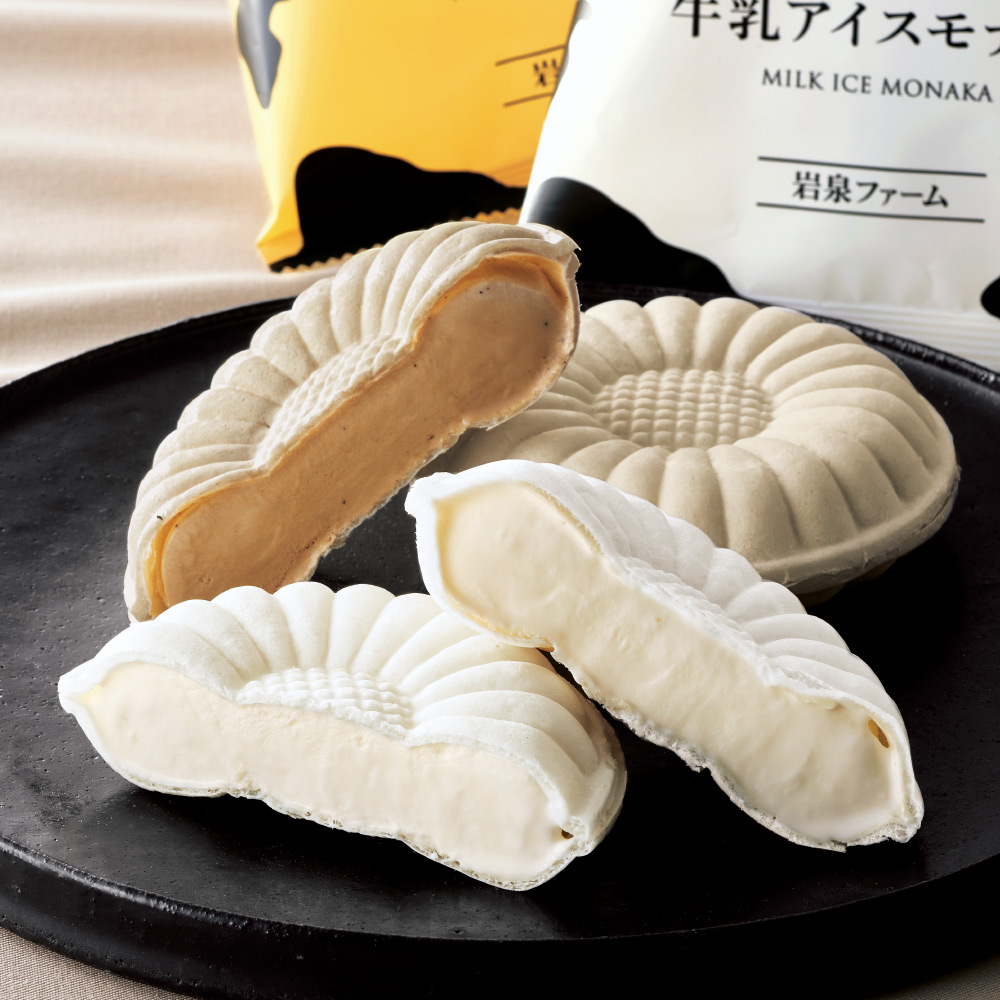 「岩泉（いわいずみ）ファーム」 牛乳アイスモナカ 2種×各5袋【通常お届け】 アイスクリーム シャーベット 氷菓 スイーツ お菓子 FJ0034