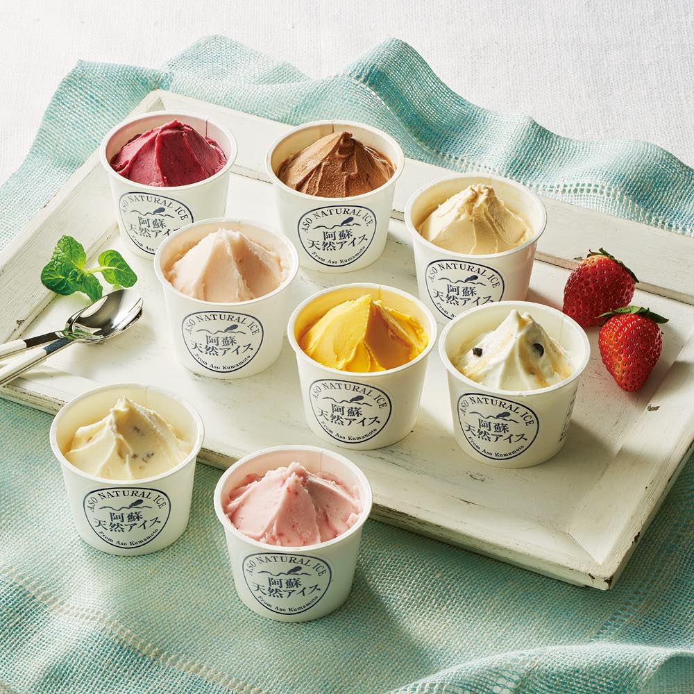 阿蘇天然アイス 8種 12個【通常お届け】 アイスクリーム シャーベット 氷菓 スイーツ お菓子 FJ0036
